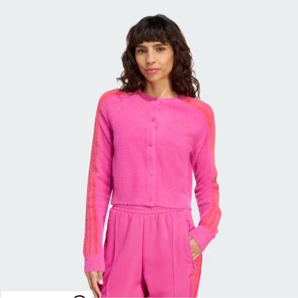 adidas Sweaters - Adidas FLUFFY KNITTED CARDIGAN